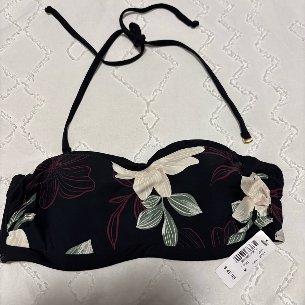 La vien rose medium bandeau bikini top, new with tags
